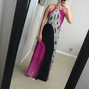 Dvf silk long dress